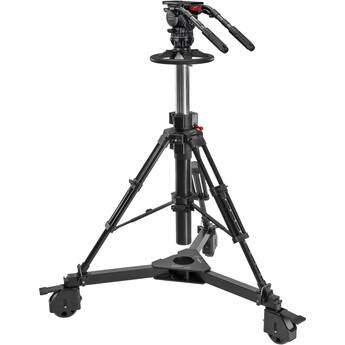 Sachtler FSB 18T Mk II Fluid Head, Pedestal C III with Dolly XL, and Adaptor Ped C III/FSB Mk II