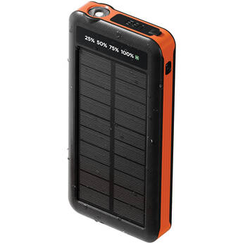 ChargeWorx Solar Power Bank with Wireless Charging and Built-In Cables (16,000 mAh)
