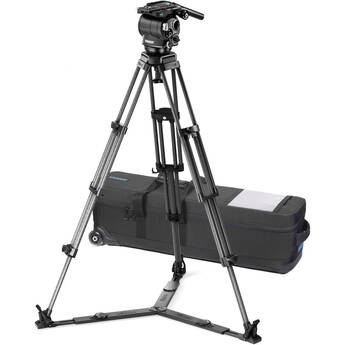 Vinten 3772-3 Carbon Fiber ENG Tripod System with Versine 240 Fluid Head and Ground Spreader