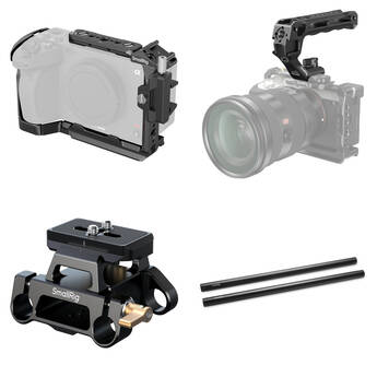 SmallRig Camera Cage with 15mm Baseplate + Top Handle Kit for Sony FX30 and FX3