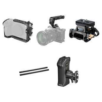 SmallRig Camera Cage with 15mm Baseplate + Top/Side Handle Kit for Sony FX30 and FX3