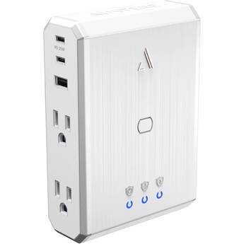 Austere V-Series 4-Outlet Surge Protector and USB Charger (3000 Joules, Luxe White)