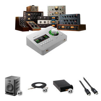 Universal Audio Apollo Solo USB Heritage Edition Desktop 2x4 Thunderbolt 3 Audio Interface with Mixing Kit