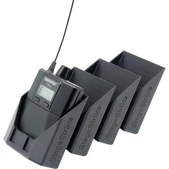 StageStrike Packholder Packholder for Shure (Set of 4, Black)