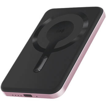 ChargeWorx Slim Metal MagSafe Power Bank (5000mAh, Pink)