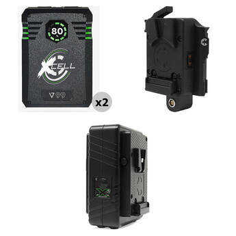 Core SWX 2 x XCell Micro-Sized Smart Batteries with Battery Plate & Mini Dual Charger (99Wh, V-Mount)