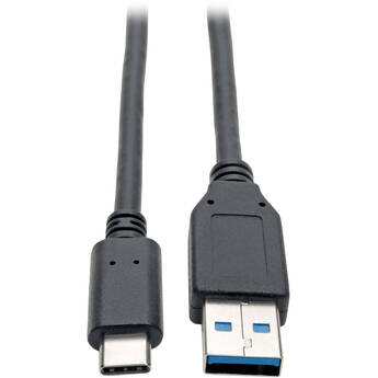 Tripp Lite USB-C to USB-A Cable (M/M) USB 3.1 Gen 1 (5 Gbps) Thunderbolt 3 Compatible, 6' (Black)