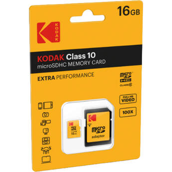 Kodak 16GB microSDHC Memory Card with SD Adapter
