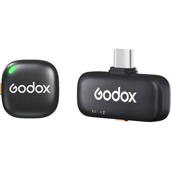 Godox C01 Wireless Microphone System with USB-C Connector for Mobile Devices (2.4 GHz, Black)