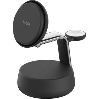 Belkin UltraCharge Pro 3-in-1 Qi2 25W Magnetic Charging Dock (Charcoal)