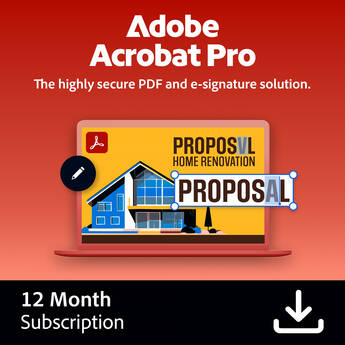 Adobe Acrobat Pro (Download, 1-Year Subscription)