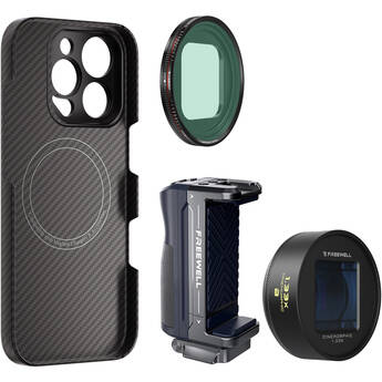Freewell Pro Filmmaker Cine Pro Kit for iPhone 16 Pro with 1.33x Anamorphic Lens (Blue)