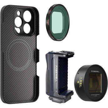 Freewell Pro Filmmaker Cine Pro Kit for iPhone 16 Pro with 1.33x Anamorphic Lens (Gold)