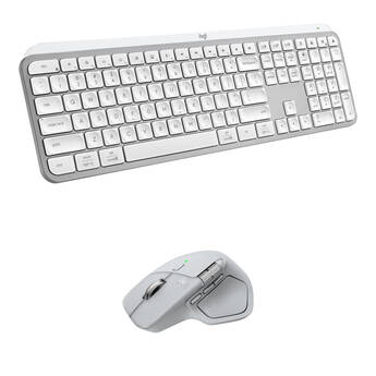 Logitech MX Keys S Wireless Keyboard & MX Master 4 Mouse Combo Kit (Pale Gray)