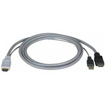 Network Technologies HDMI Male & USB-A Male to HDMI Male Cable (10', Gray)