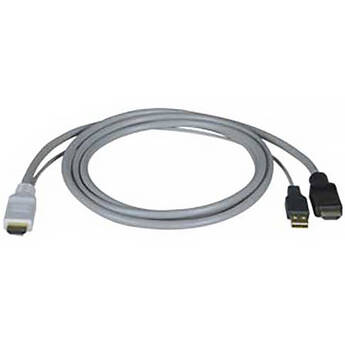 Network Technologies HDMI Male & USB-A Male to HDMI Male Cable (15', Gray)
