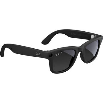 Meta Ray-Ban Wayfarer Glasses with Polarization (Matte Black, Standard, Gen 2)