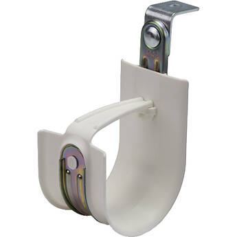 Platinum Tools 4" HPH J-Hook, 90° Angle with 3/8" Hole, Size 64 (25-Pack, White)