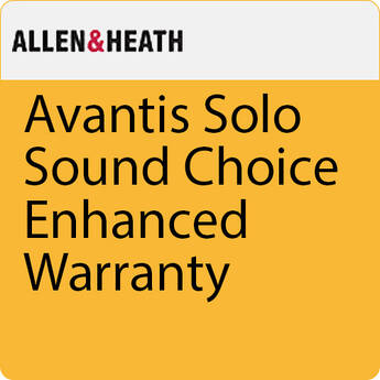 Allen & Heath Sound Choice Enhanced Warranty and Service for Avantis Solo