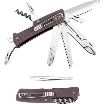 Ruike M51 Folding Knife & Multi-Tool (Brown)