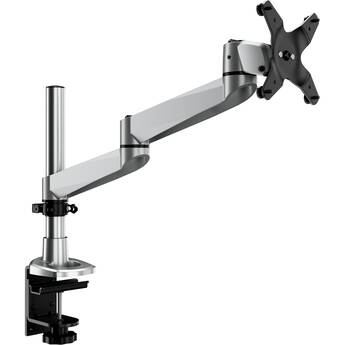 Mount-It! CLiX Series Full Motion Single Monitor Desk Mount (Silver)