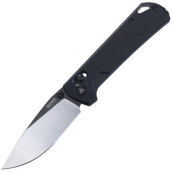 SRM 168L-GB2 Folding Knife (Partially PVD Black Blade, Black Handle)