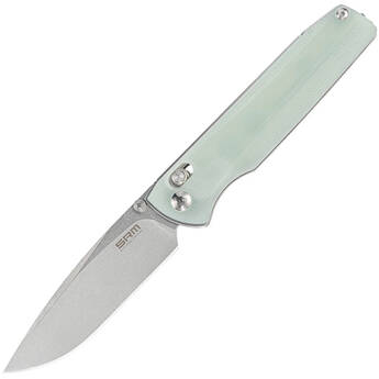 SRM Terrier 258L-GC Folding Knife (3.65" Blade, Jade G10 Handle)