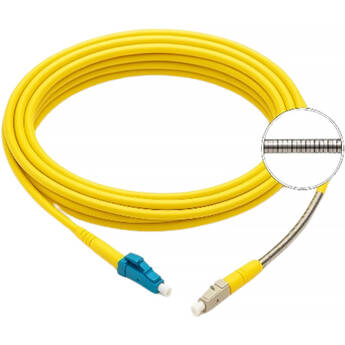 nanoFIBER Uniboot LC Singlemode OS2 Indoor/Outdoor Fiber Optic Patch Cable (Yellow, 3')