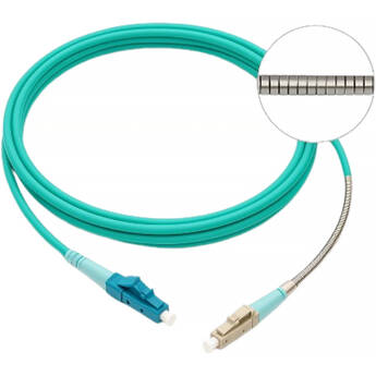 nanoFIBER Uniboot LC Multimode OM4 Indoor/Outdoor Fiber Optic Patch Cable (Aqua, 6')