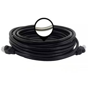 nanoFIBER Direct Burial Armored Cat6A U/FTP Ethernet Cable (25')