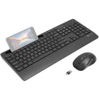X9 Performance Wireless Keyboard and Mouse Combo with Phone Dock Slot and Wrist Rest