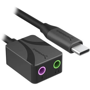 Sabrent USB-C to Dual 3.5mm Audio Adapter