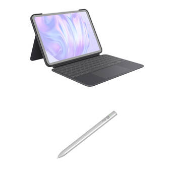 Logitech Combo Touch Backlit Keyboard Case for Apple 11" iPad Pro M4 and Crayon Digital Pencil Bundle