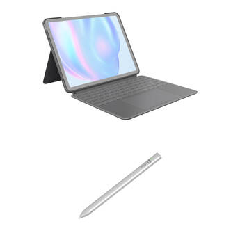 Logitech Combo Touch Backlit Keyboard Case for Apple 13" iPad Air M2/M3 and Crayon Digital Pencil Bundle