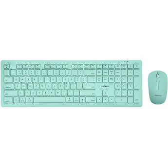 Macally Wireless Bluetooth Keyboard and Mouse Combo for Mac (Light Green)