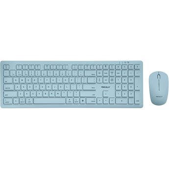 Macally Wireless Bluetooth Keyboard and Mouse Combo for Mac (Light Blue)