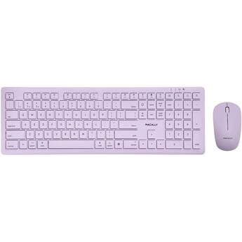 Macally Wireless Bluetooth Keyboard and Mouse Combo for Mac (Lavender Purple)