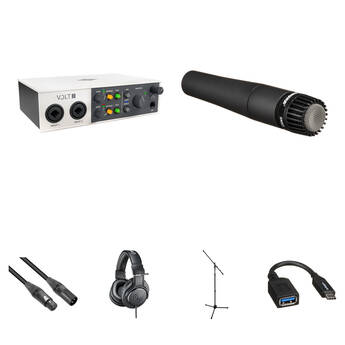 Universal Audio Volt 2 USB-C Audio/MIDI Interface with Guitar Recording Kit