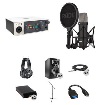 Universal Audio Volt 1 USB-C Audio/MIDI Interface with Home Studio Kit