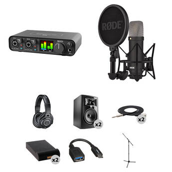 MOTU M2 USB-C Audio/MIDI Interface with Home Studio Kit