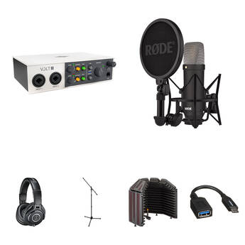 Universal Audio Volt 2 USB-C Audio/MIDI Interface with Voiceover Kit