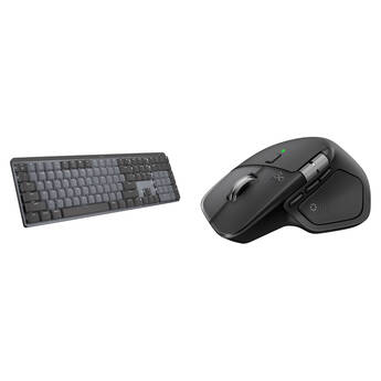 Logitech MX Master 4 Wireless Mouse with Mechanical Keyboard Kit (Black)