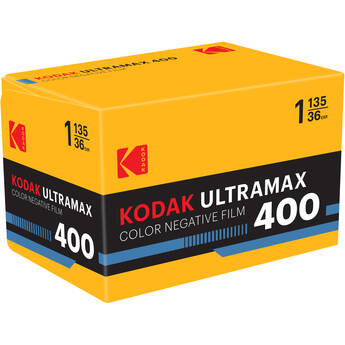 Kodak Eastman UltraMax 400 Color Negative Film (35mm Roll Film, 36 Exposures, Hang Tab Packaging)