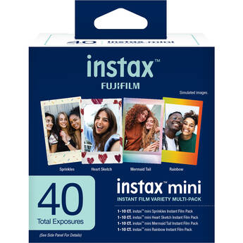 FUJIFILM instax mini Instant Film Variety Value Pack (40 Exposures, 2025)