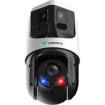 Luminys P54-4DA25 LumiDeterrent 4MP Dual-Stitched Lens Outdoor PTZ Network Camera with Night Vision