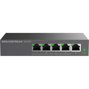 Grandstream GWN7700P 5-Port Gigabit PoE+ Compliant Unmanaged Network Switch
