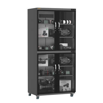 Ruggard EDC-850LT Electronic Dry Cabinet with Touchscreen Control and Dual Humidity Zones (Black, 850L)