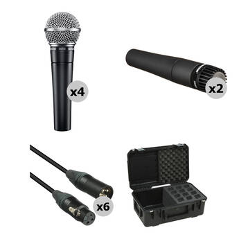Shure SM58 and SM57 Microphone Band Kit with Cables and Case