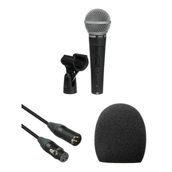 Shure SM58S Microphone, Windscreen, and Cable Kit