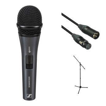 Sennheiser e 825-S Dynamic Vocal Microphone with Stand and Cable Kit